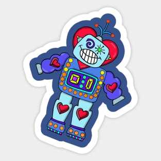 Heart Robot Sticker